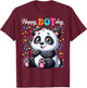Funny Panda Lovers Polka Dots Happy Dot Day Girls Boys Kids T-Shirt - T-Shirt | Maroon