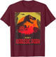 Jurassic Park Dinosaur Skeleton T-Shirt - T-Shirt | Maroon