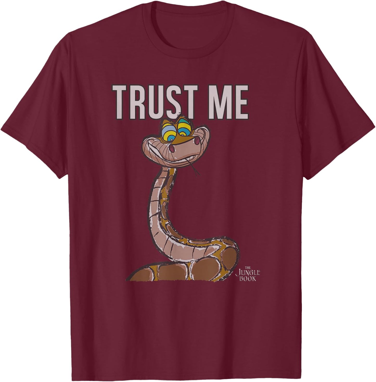 Disney The Jungle Book Kaa Trust Me Snake Poster T-Shirt - T-Shirt | Maroon