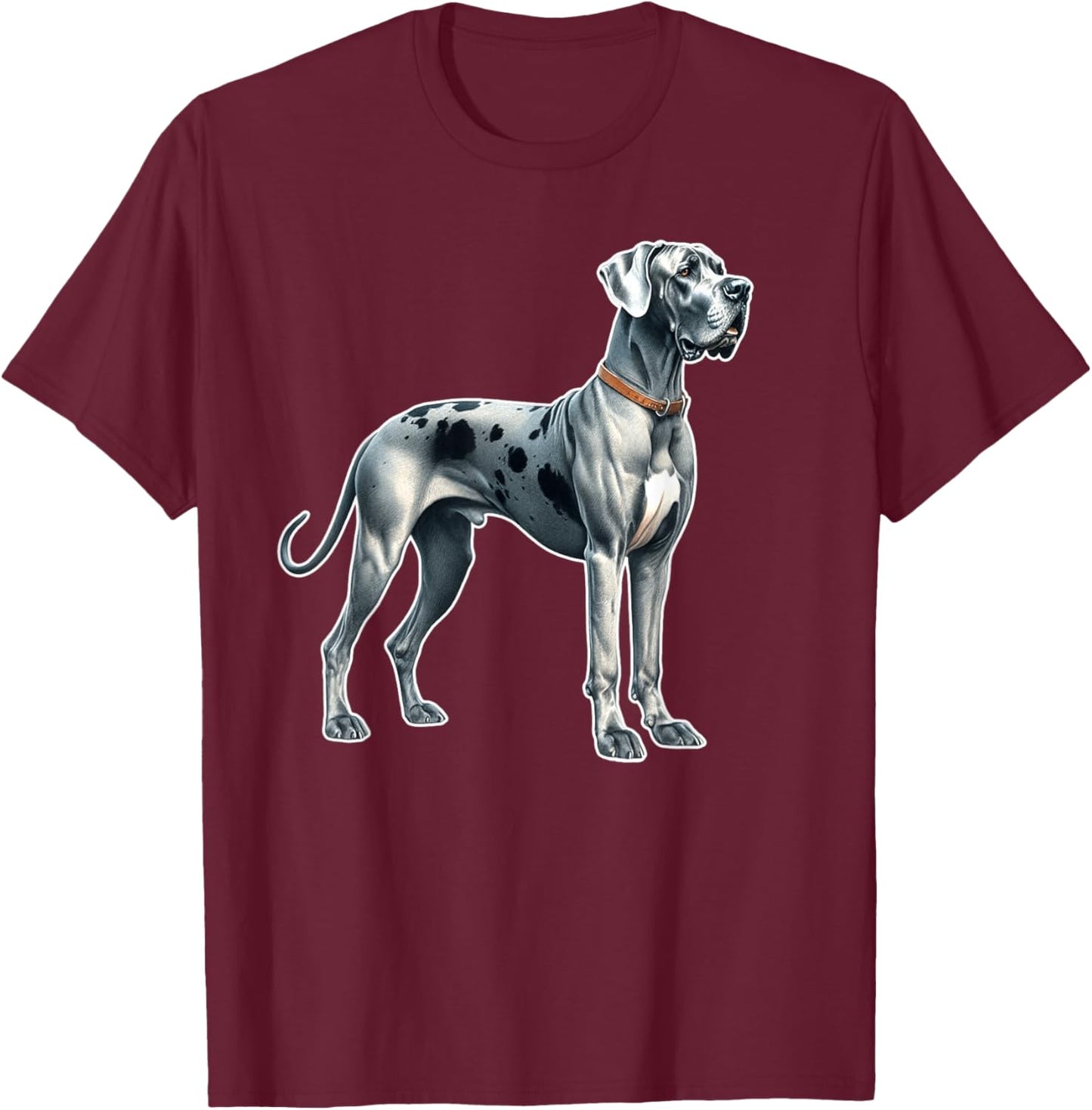 Great Dane Dog T-Shirt - T-Shirt | Maroon