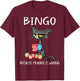 Cat Bingo Because Murder is Wrong T-Shirt - T-Shirt | Maroon