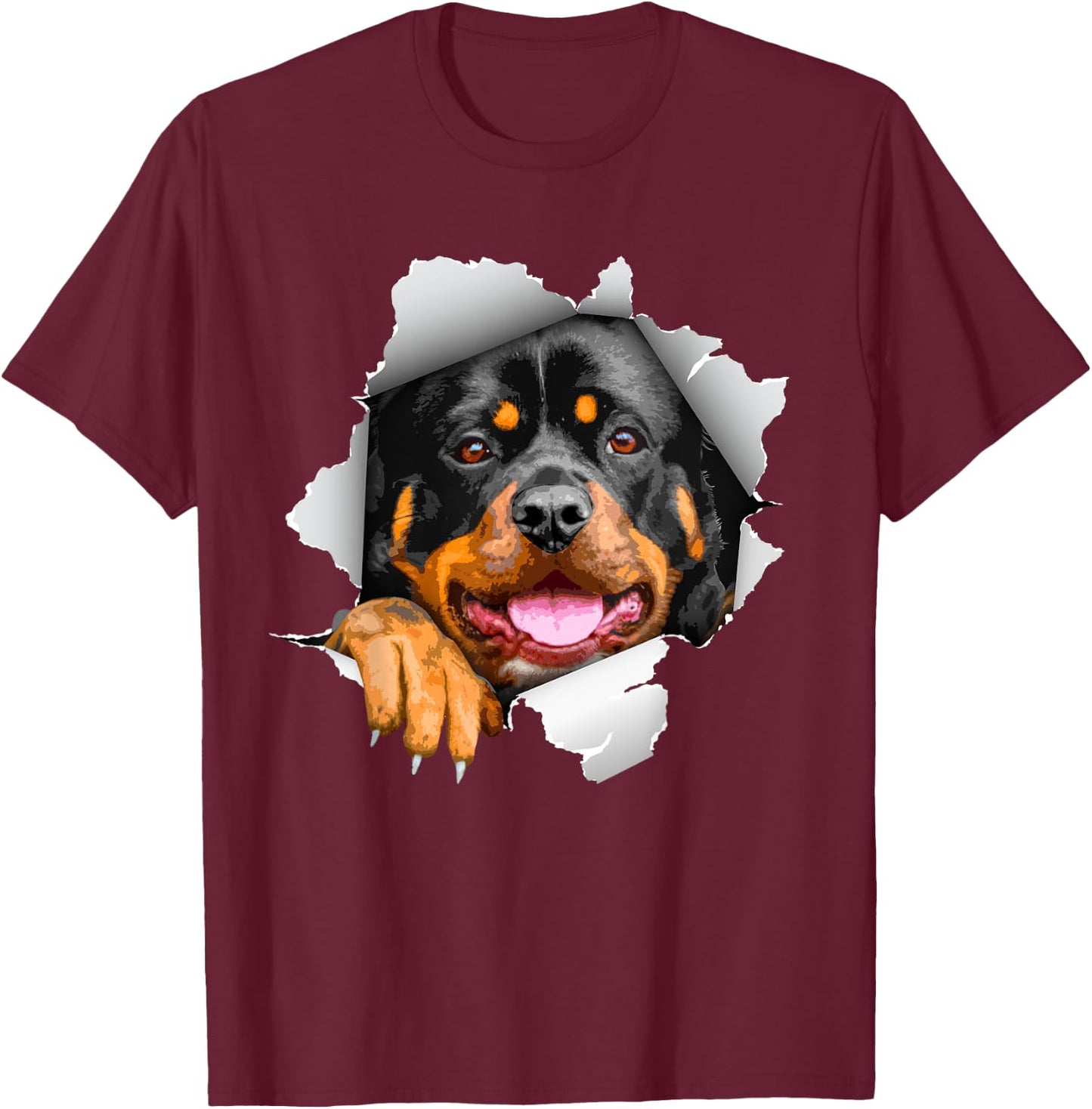 Cute Rottweiler Design Women Rottie Rottweiler Lover T-Shirt - T-Shirt | Maroon