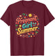 Pregnant Girl Summer Funny Baby Announcement Cute Mom Humor T-Shirt - T-Shirt | Maroon