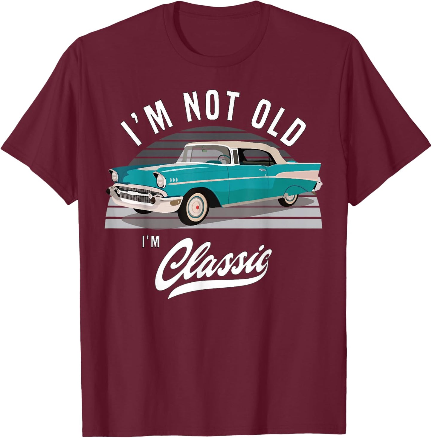 1957 57 Chevys Truck Vintage Bel Air Cars Blue T-Shirt - T-Shirt | Maroon