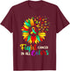 Fight Cancer In All Color Sunflower Breast Cancer Awareness T-Shirt - T-Shirt | Maroon