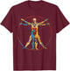 Clowncore Aesthetic Vitruvian Man Clown Creepy Goth T-Shirt - T-Shirt | Maroon