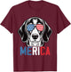 Patriotic Dachshund Dog Merica 4th Of July Funny Men Women Kids T-Shirt - T-Shirt | Maroon