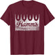 Hamm's Distressed Wood Sign Beer Badge T-Shirt - T-Shirt | Maroon