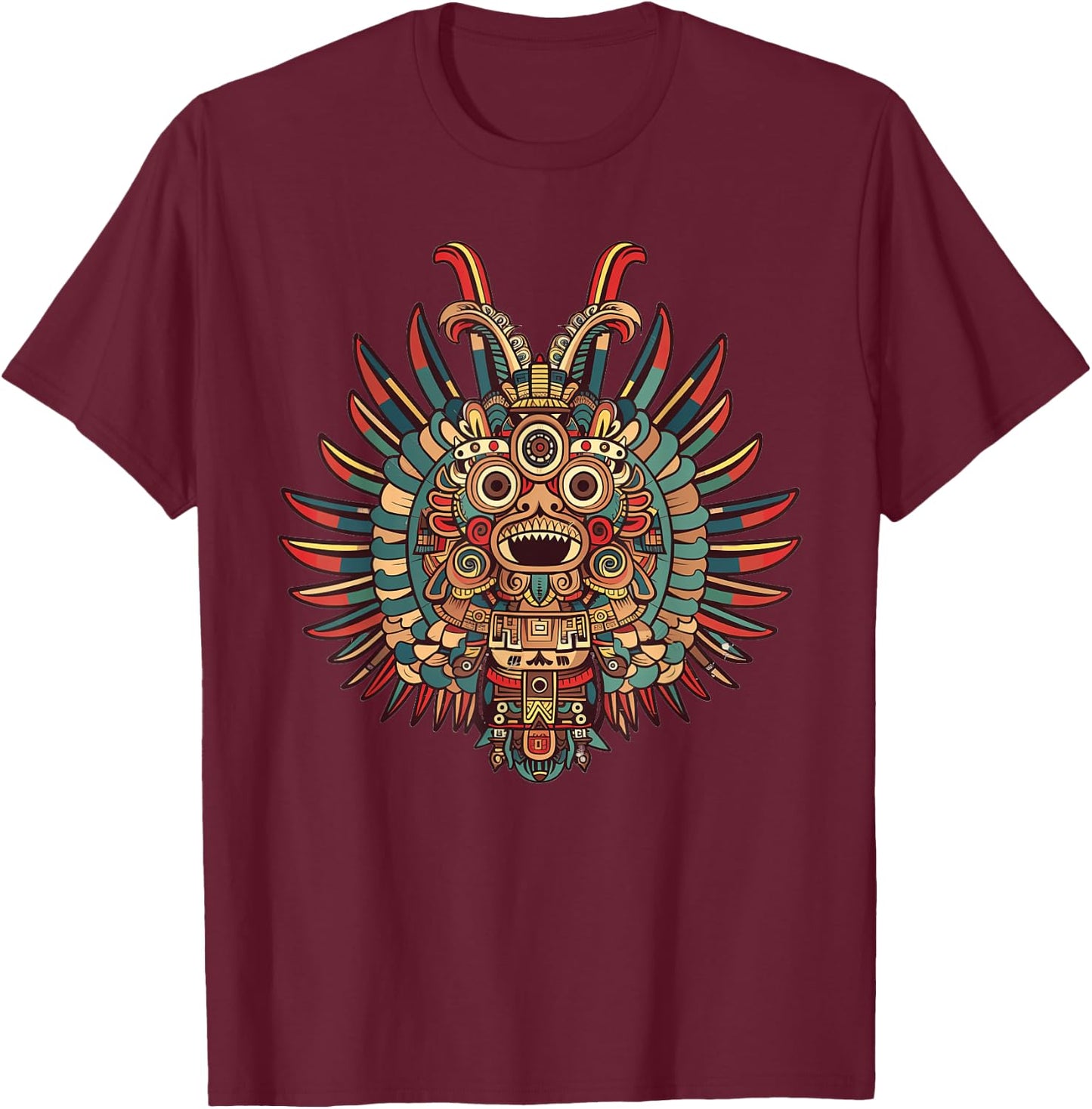 Huitzilopochtli Vintage T-Shirt - T-Shirt | Maroon