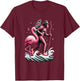 Flamingo Bigfoot Back To School T-Shirt - T-Shirt | Maroon