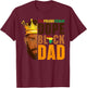Dope Black Dad Afro American African Fathers Day Juneteenth T-Shirt - T-Shirt | Maroon