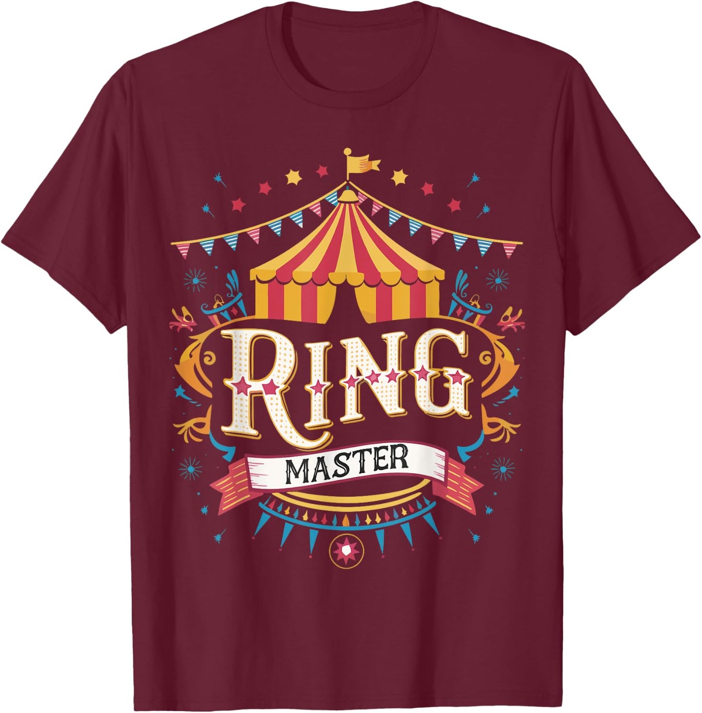 Circus Ring Master Carnival T-Shirt - T-Shirt | Maroon