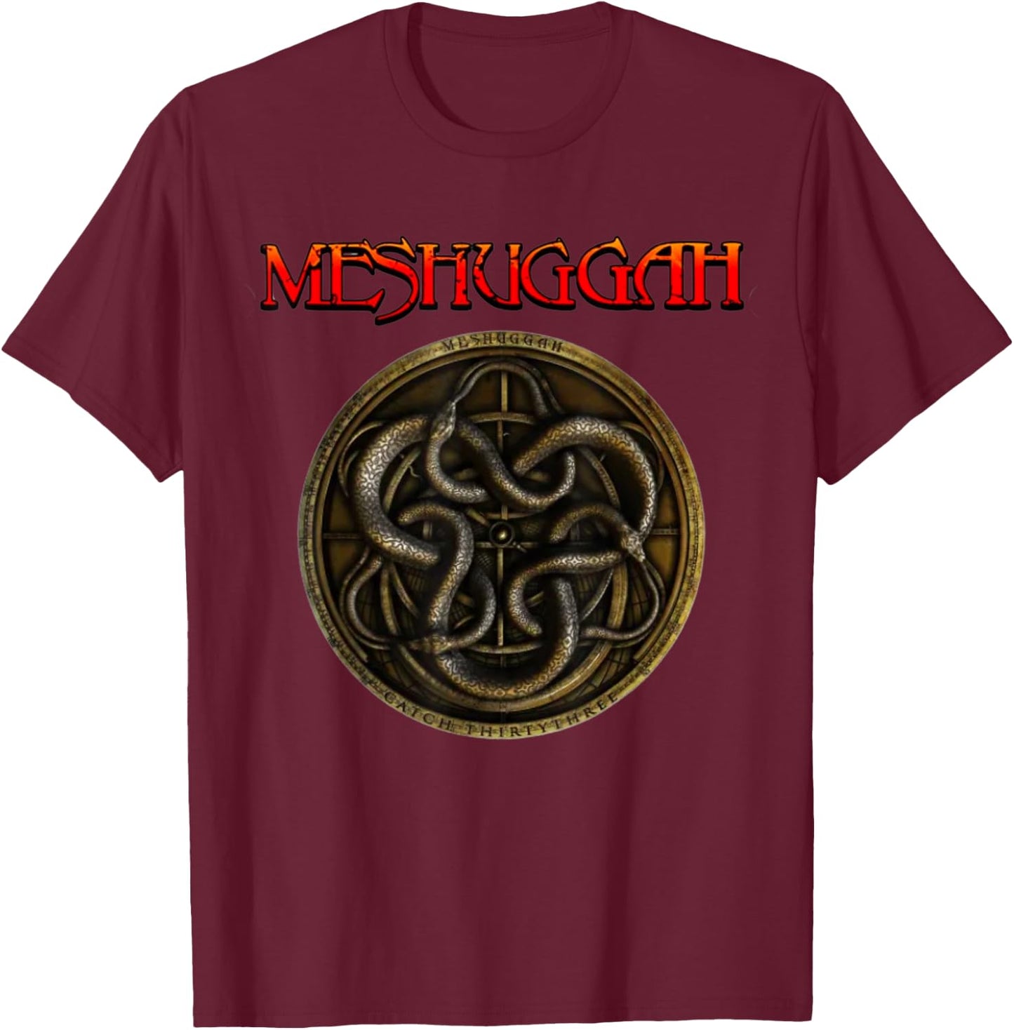 Christmas gifts for Meshuggah lovers - Men Design Meshuggah T-Shirt - T-Shirt | Maroon