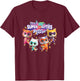 Disney SuperKitties: Su-Purr Charged Heroic Group Shot T-Shirt - T-Shirt | Maroon