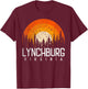 Lynchburg Virginia VA Shirt Vintage 70s 80s 90s Retro Gift T-Shirt - T-Shirt | Maroon