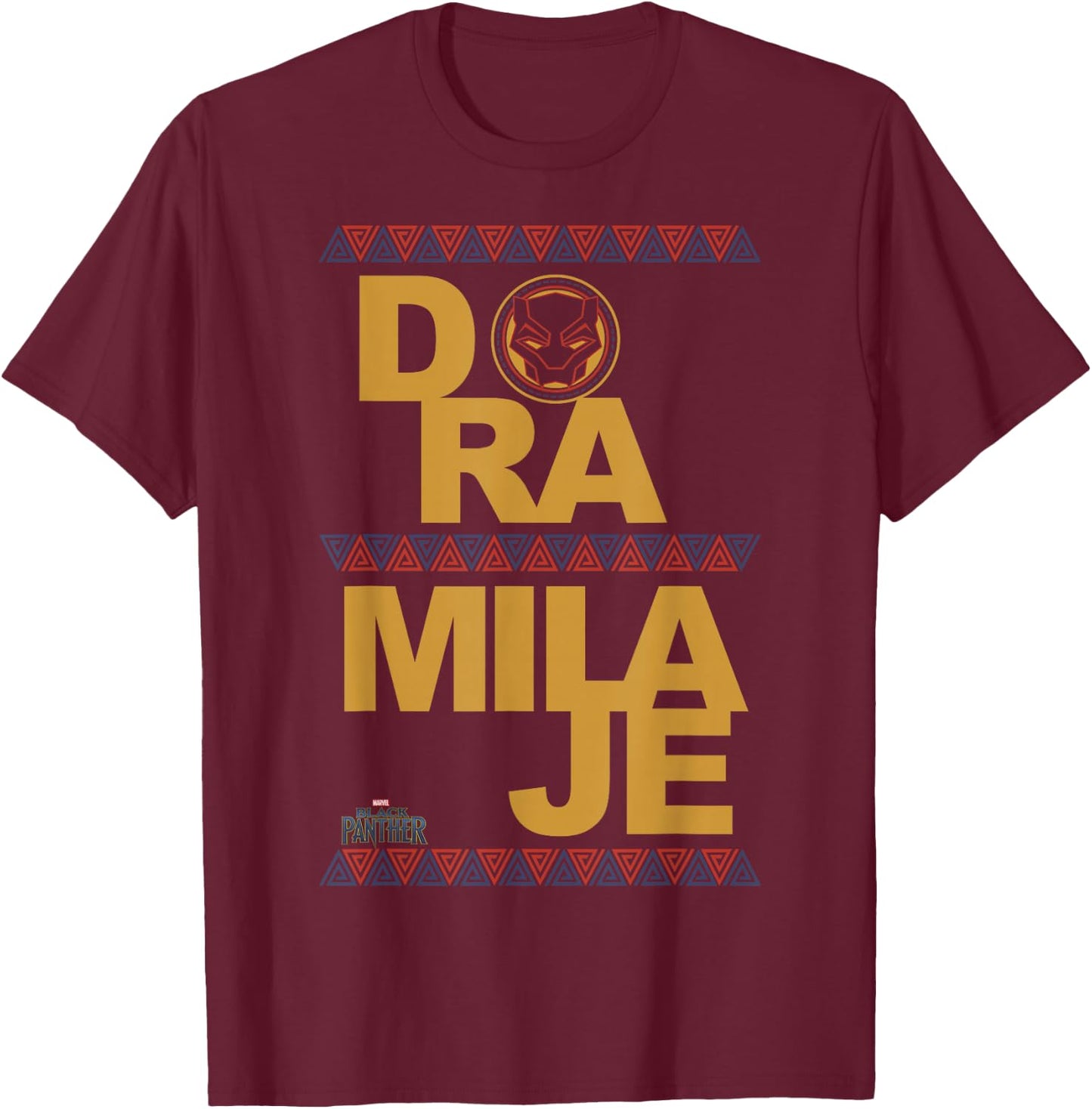 Marvel Black Panther Movie Dora Milaje Text Graphic T-Shirt - T-Shirt | Maroon