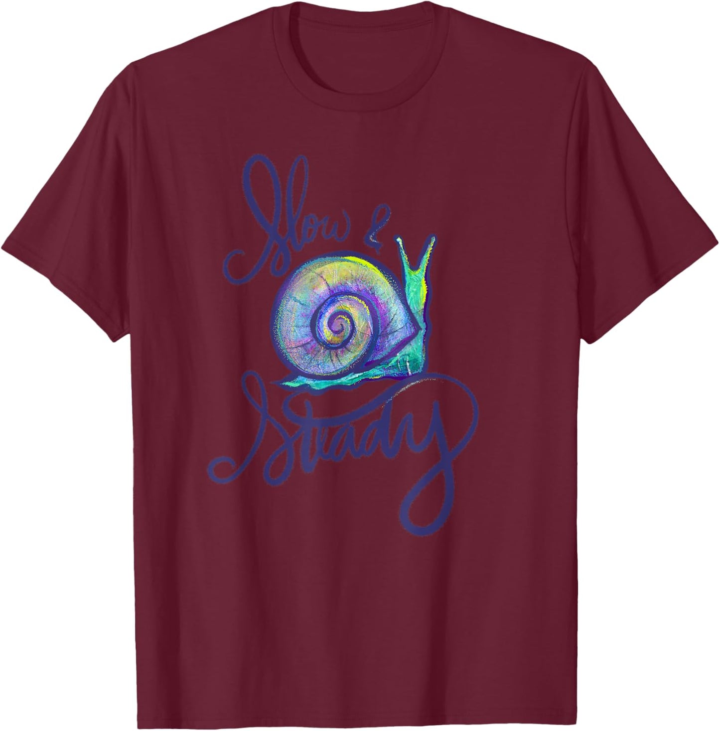 Slow and Steady Snail T-Shirt - T-Shirt | Maroon