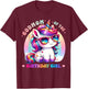 Godmom of the Birthday Girl Unicorn Rainbow Family Matching T-Shirt - T-Shirt | Maroon