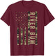 River Bum American Flag, River Enthusiasts, River Bum T-Shirt - T-Shirt | Maroon