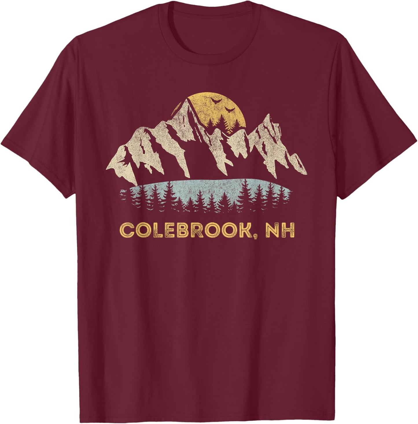 Colebrook New Hampshire Mountain Sunset Sunrise NH T-Shirt - T-Shirt | Maroon