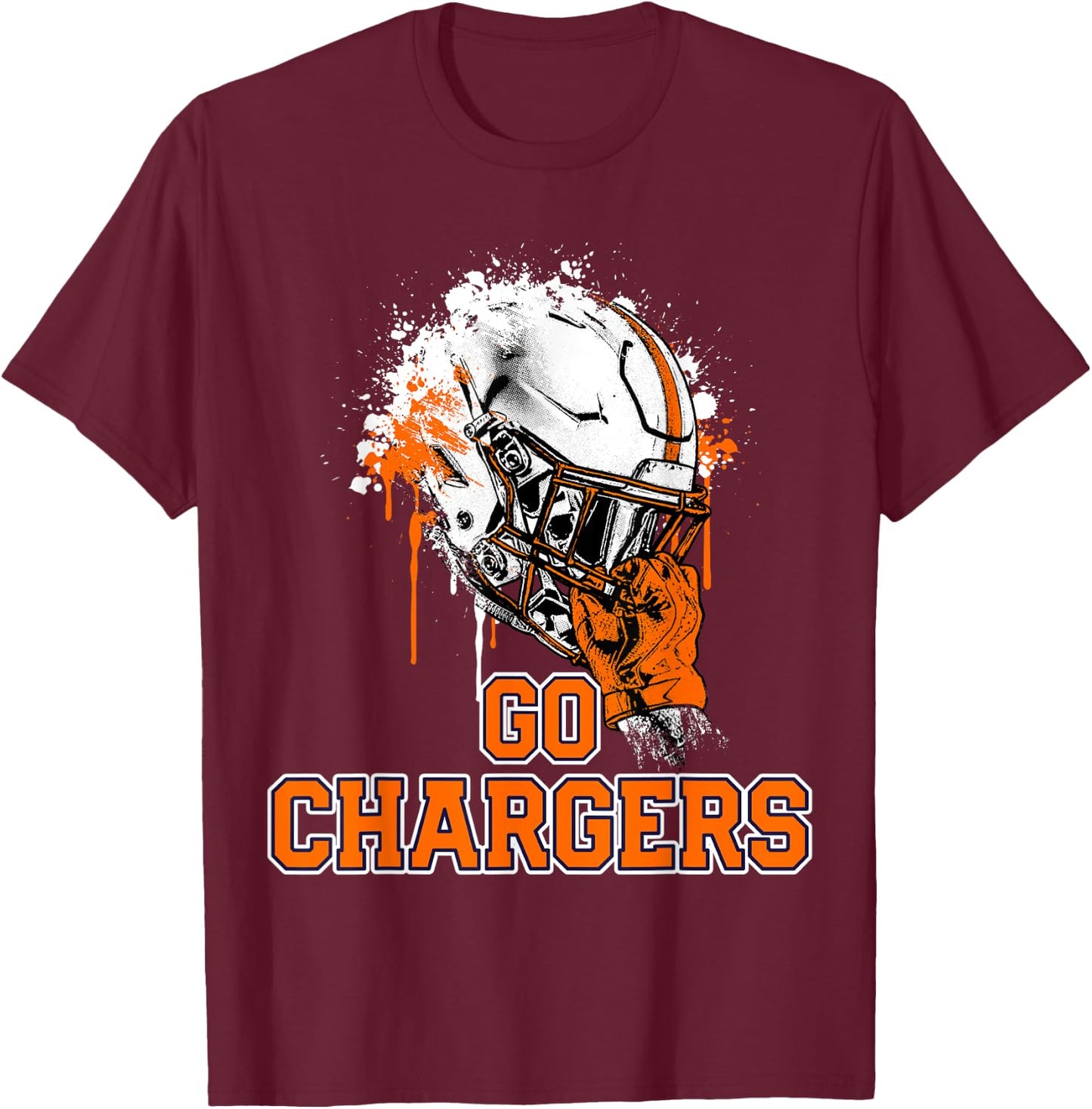 Cholla Chargers Rising Helmet GO! T-Shirt - T-Shirt | Maroon