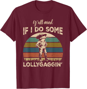 Y'all Mind If I Do Some Lollygagging Funny Cowboy Frog T-Shirt - T-Shirt | Maroon
