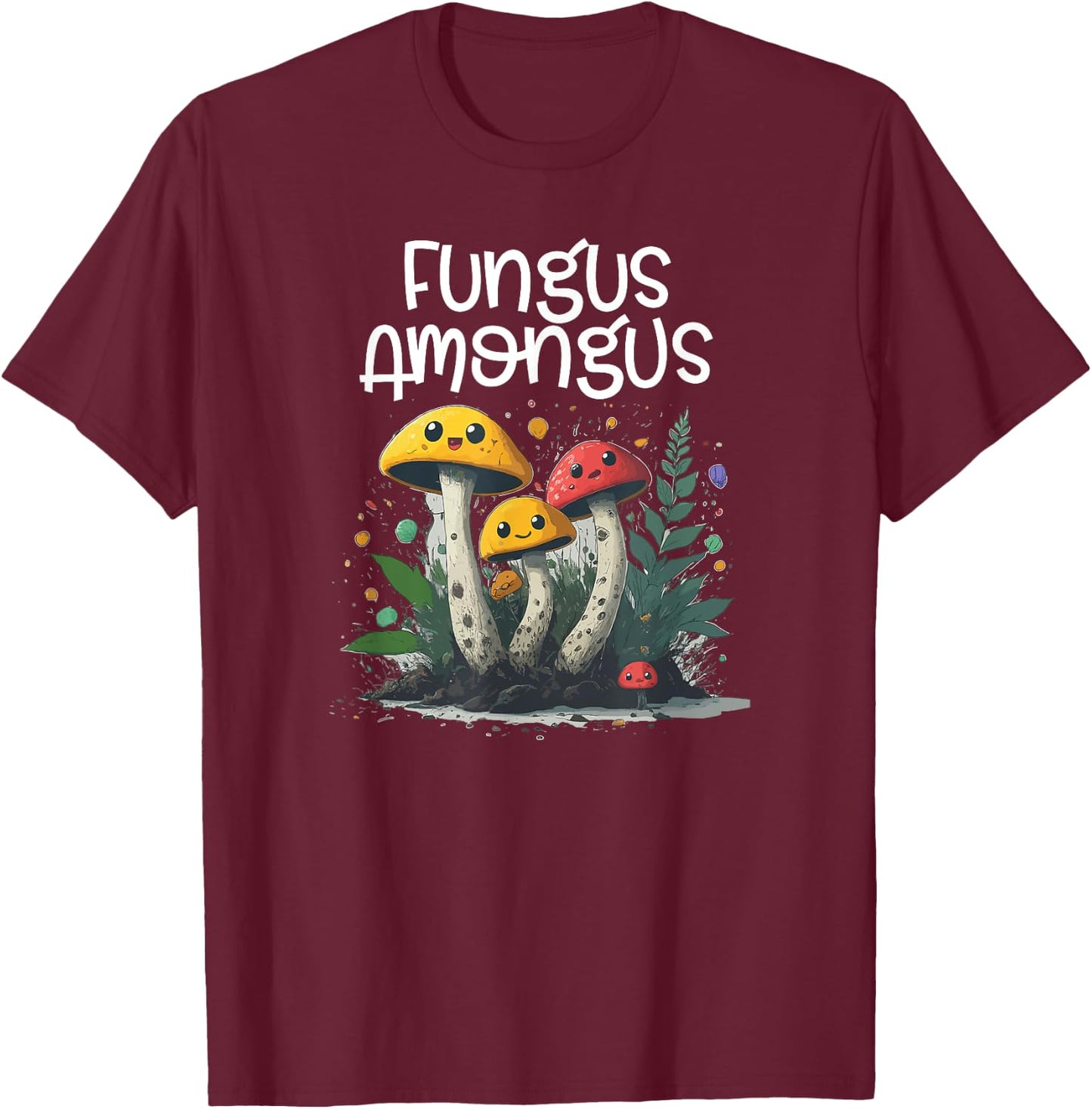 Funny Fungus Amongus T-Shirt - T-Shirt | Maroon