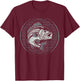 Fishing Shirt Men Women Outdoor Nature Wildlife Fish Graphic T-Shirt - T-Shirt | Maroon