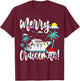 Tropical Heartbeat Christmas Cruise Merry Cruisemas T-Shirt - T-Shirt | Maroon
