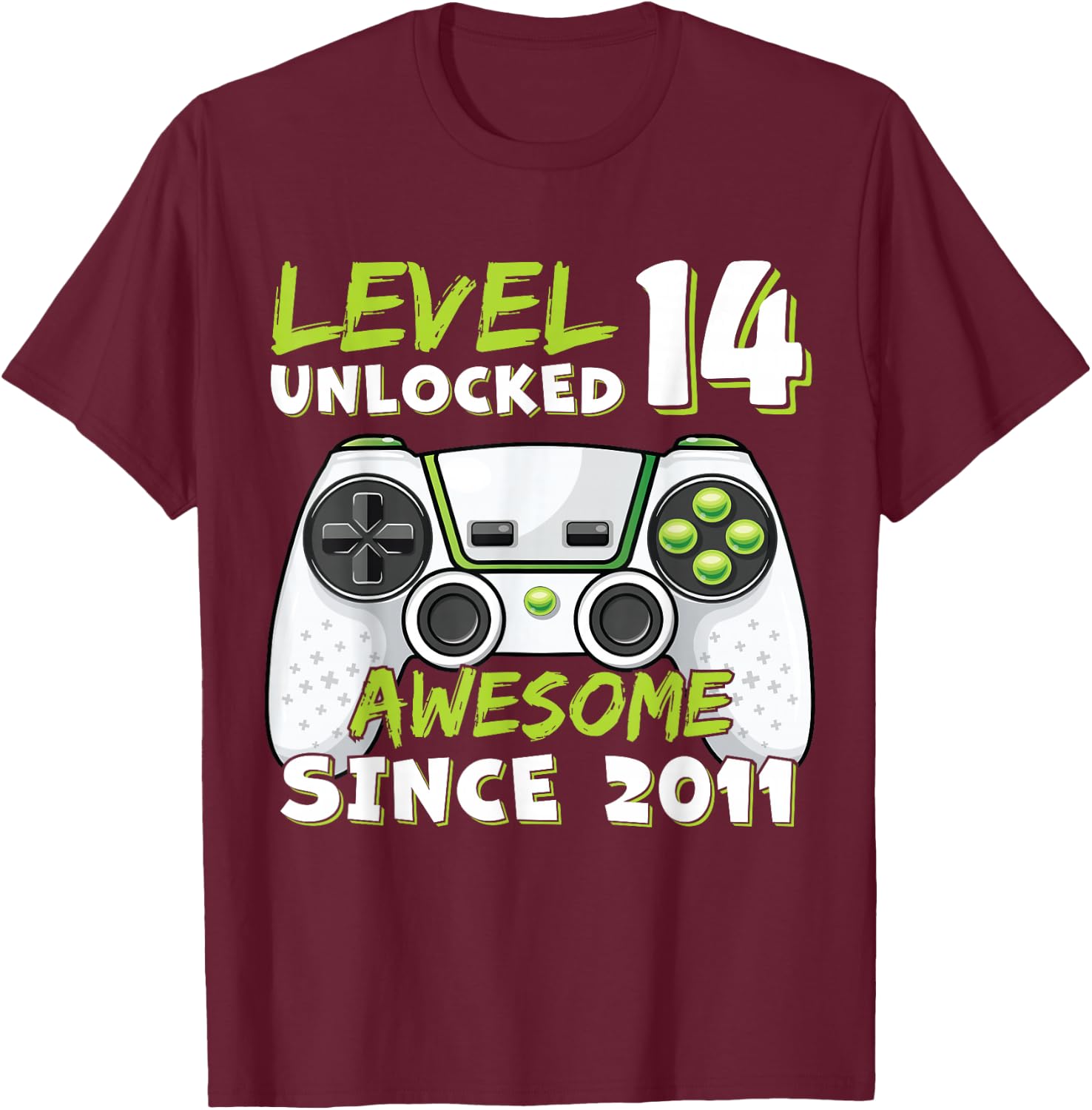 14 Year Old BDay Decorations Son Boy 14yr 2011 14th Birthday T-Shirt - T-Shirt | Maroon