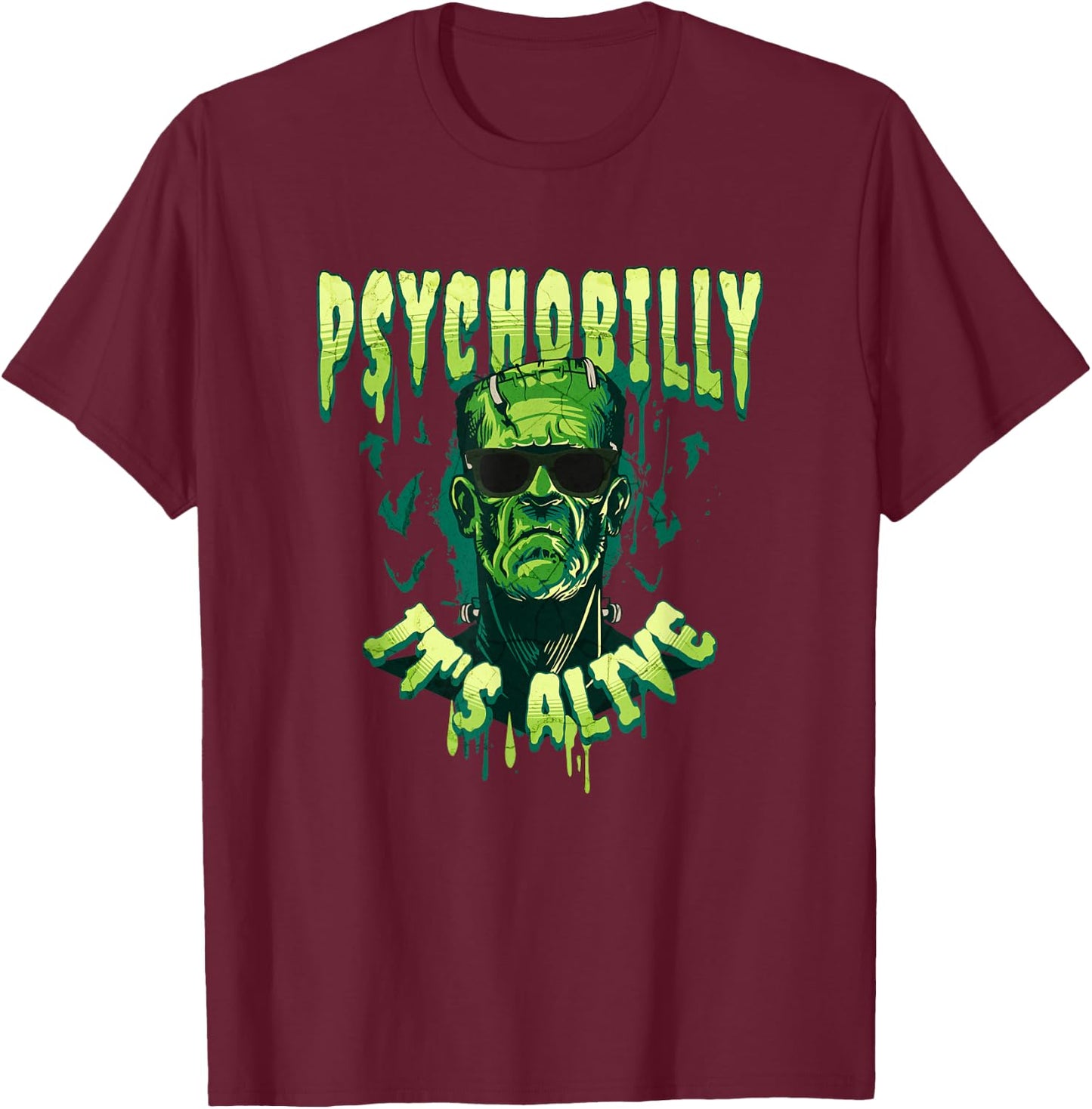 Psychobilly Rockabilly Music - It's alive - Retro T-Shirt - T-Shirt | Maroon