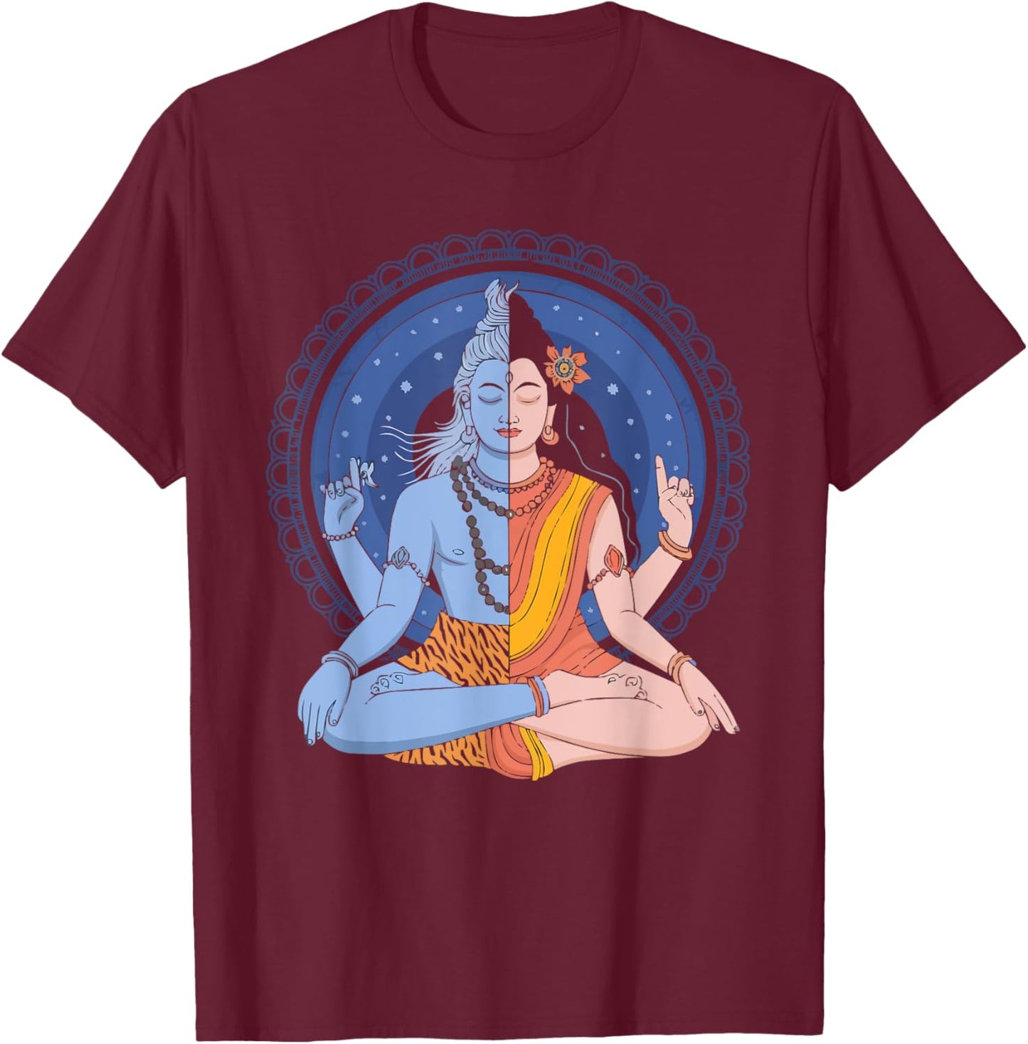 Maha Shivratri Hinduism Hindu Gods Lord Shiva T-Shirt - T-Shirt | Maroon