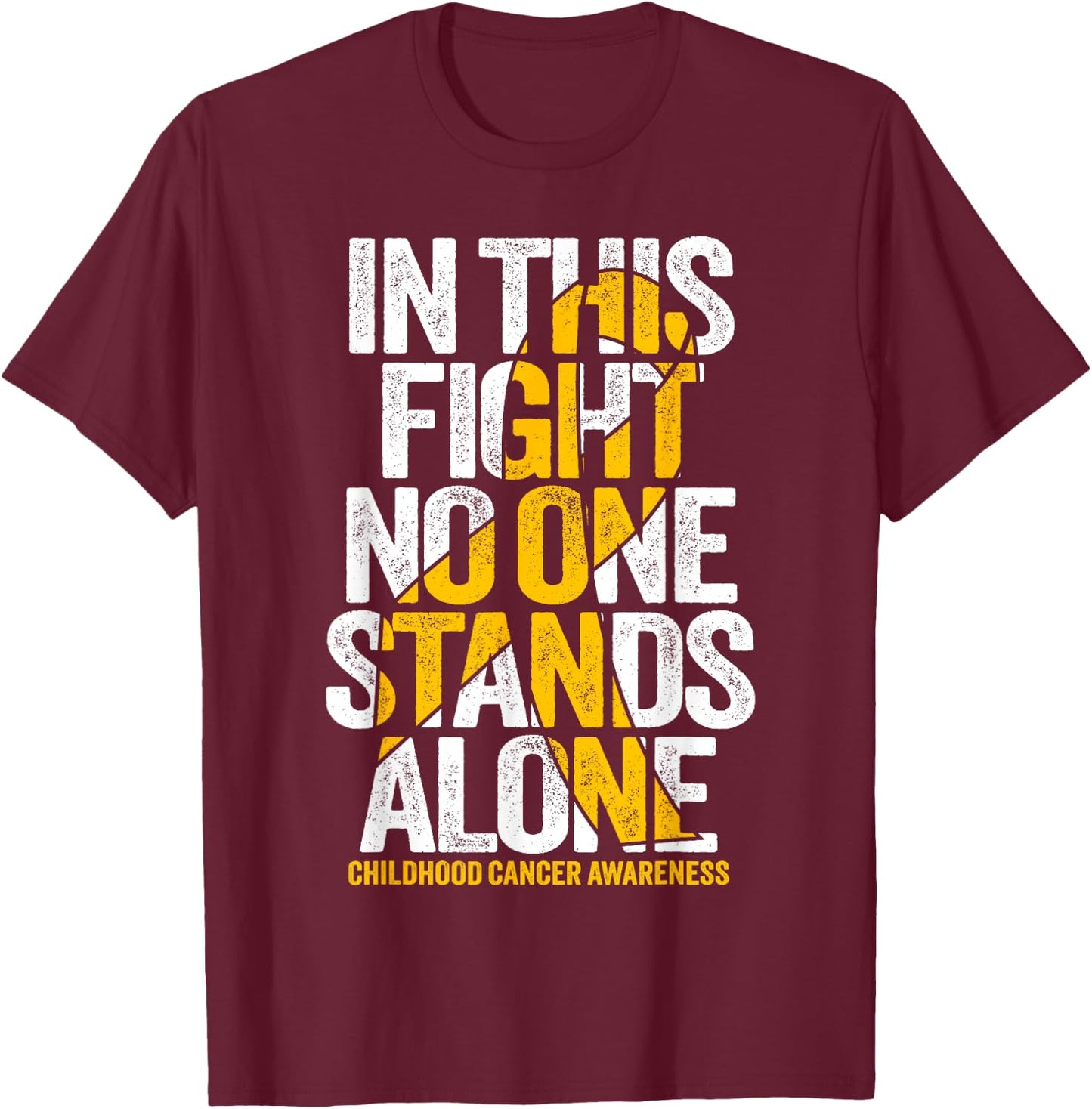 Childhood Cancer Support Squad Childhood Cancer Awareness T-Shirt - T-Shirt | Maroon