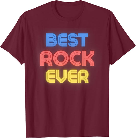 Best Rock Ever - Funny Rock Name Rock T-Shirt - T-Shirt | Maroon