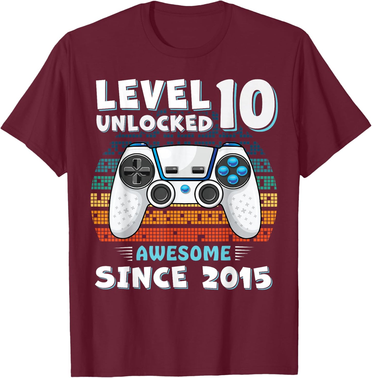 10 Year Old BDay Decorations Son Boy 10yr 2015 10th Birthday T-Shirt - T-Shirt | Maroon