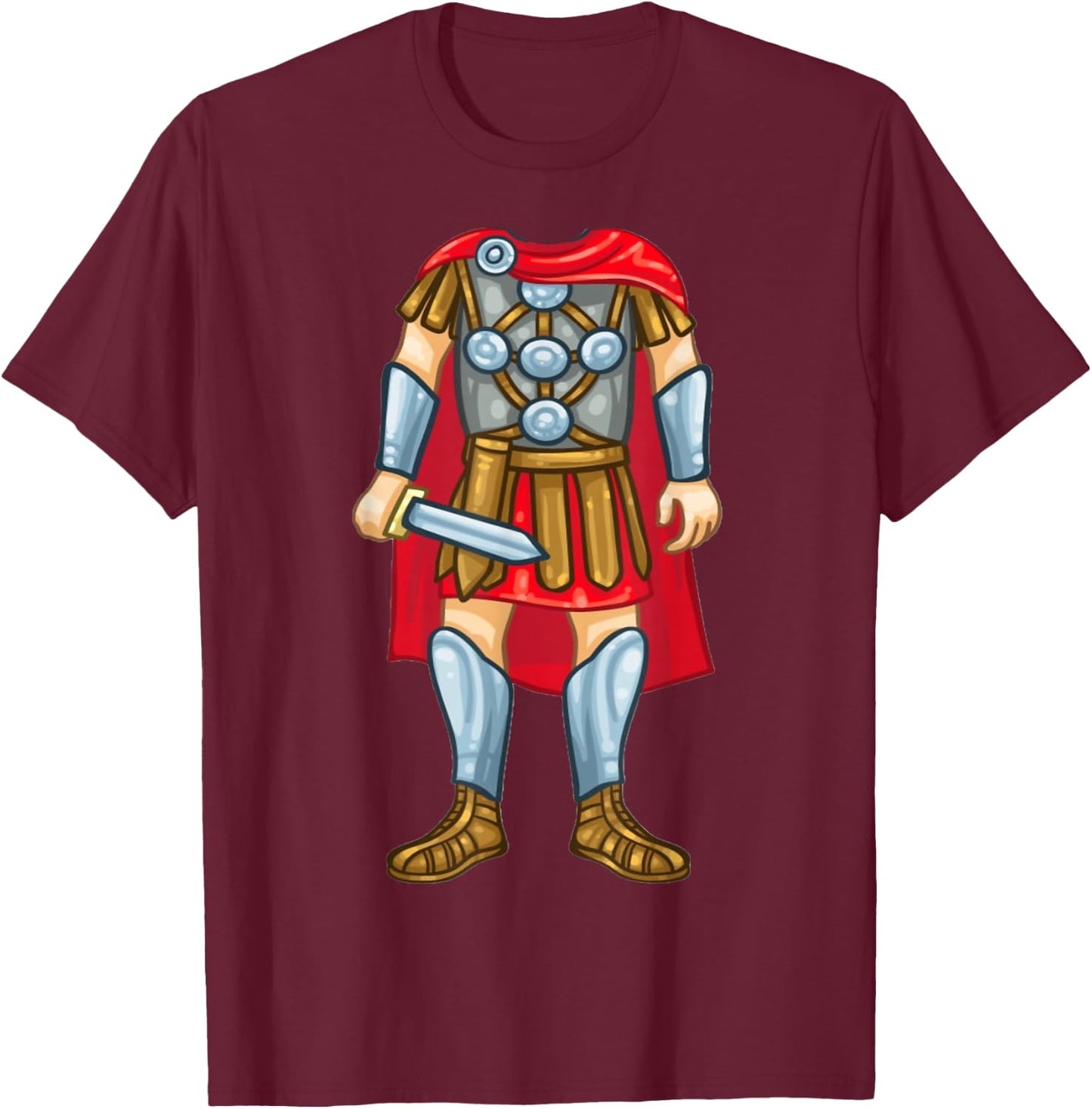 Roman Soldier Legionnaire Centurion Knight Costume T-Shirt - T-Shirt | Maroon