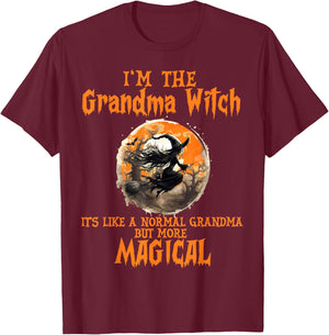 I'm The Grandma Witch Like A Normal Grandma Halloween T-Shirt - T-Shirt | Maroon
