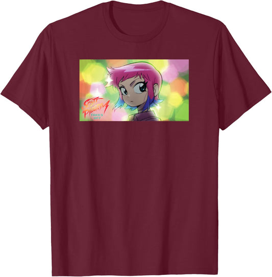 Scott Pilgrim Takes Off Ramona Flowers T-Shirt - T-Shirt | Maroon