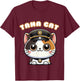 Tama Cat Railway Officer Kawaii Calico Cute Japanese Men Women Girls Kids T-Shirt - T-Shirt | Maroon