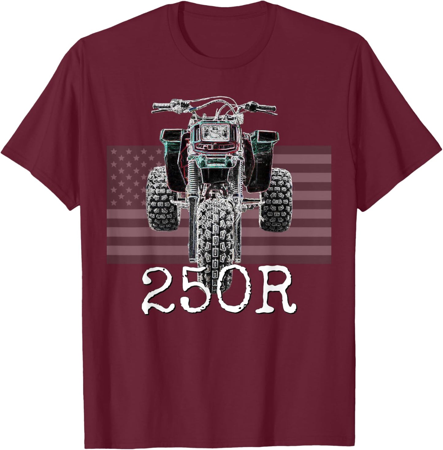 1985 Vintage Retro Three Wheeler ATV ATC 250R T-Shirt - T-Shirt | Maroon