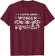 Car Guy Gifts, Car Mechanic, I Love One Woman & Several Cars T-Shirt - T-Shirt | Maroon