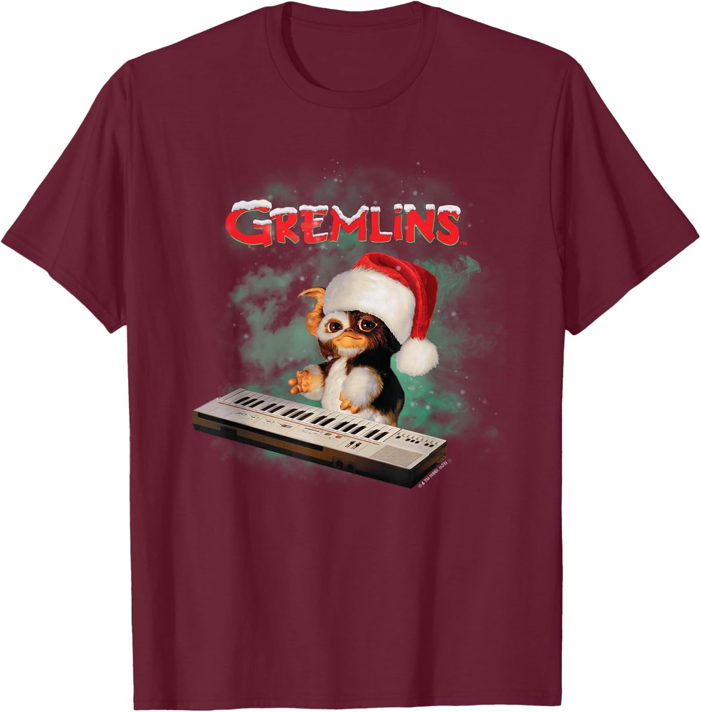 Gremlins - Gizmo Holiday Keyboard T-Shirt - T-Shirt | Maroon