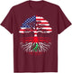 American Grown Lebanese Roots Flag Heritage T-Shirt - T-Shirt | Maroon