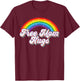 Free Mom Hugs LGBT Pride Rainbow Gay Lesbian Mother T-Shirt - T-Shirt | Maroon