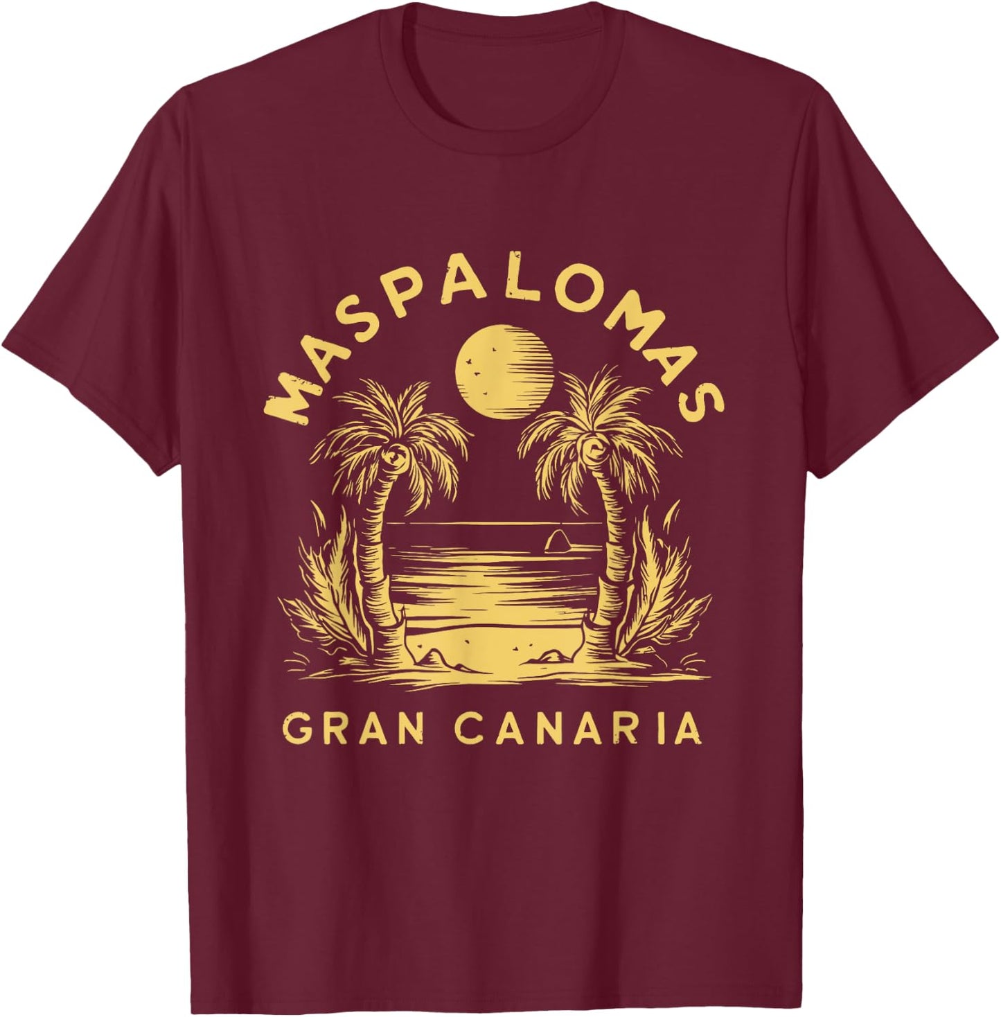 Maspalomas Gran Canaria T-Shirt - T-Shirt | Maroon