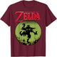 Legend Of Zelda Skull Kid Moon Silhouette Logo T-Shirt - T-Shirt | Maroon