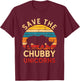 Save The Chubby Unicorns Rhino Animal Rights Conservation T-Shirt - T-Shirt | Maroon
