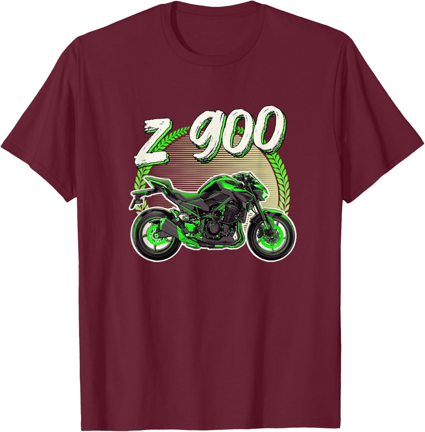 Z900 Motorcycle Biker T-Shirt - T-Shirt | Maroon