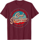 Grandpa Vintage Cool Grandpas Club Official Member Funny T-Shirt - T-Shirt | Maroon