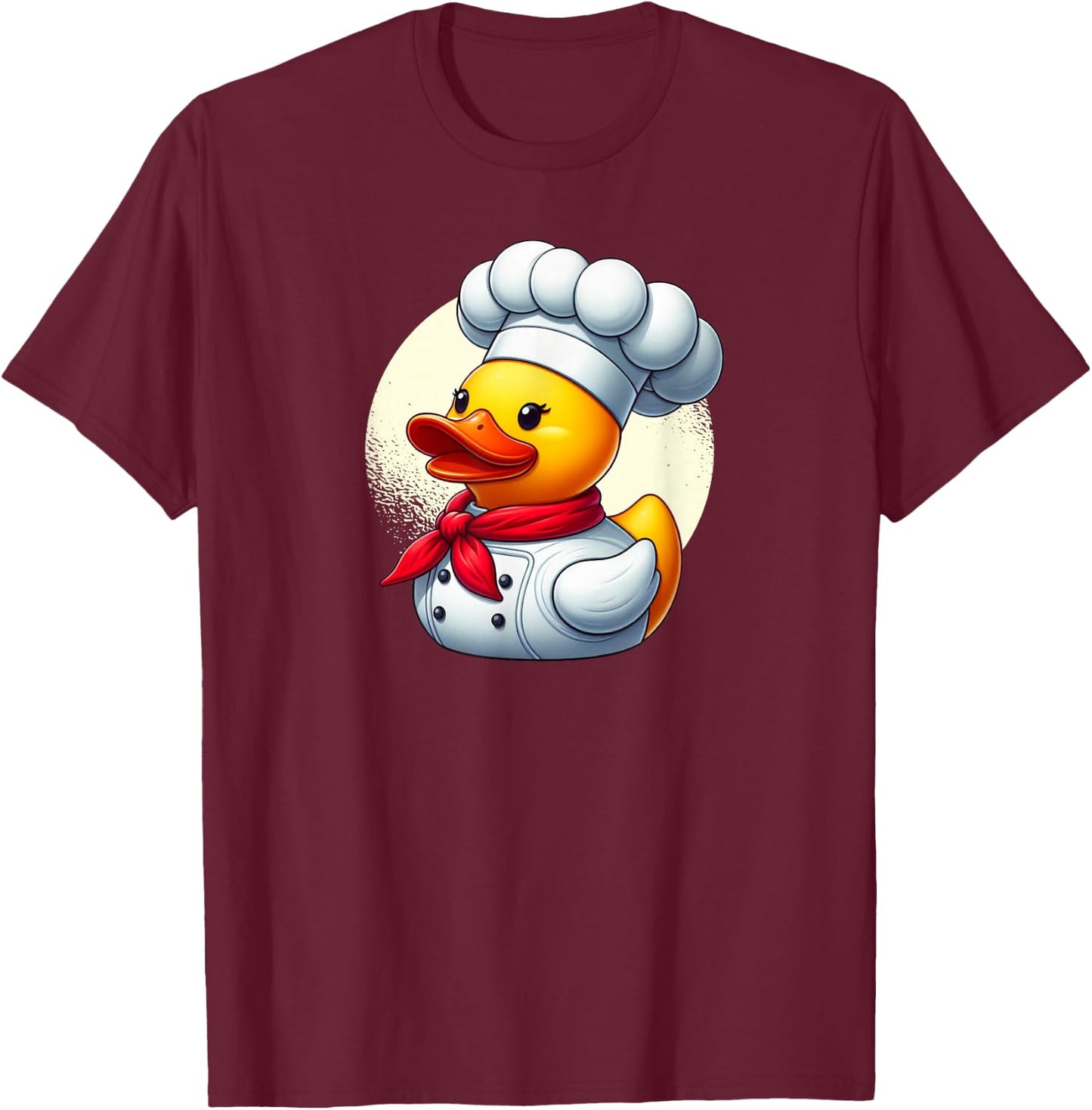 Rubber Duck With Chef's Hat T-Shirt - T-Shirt | Maroon